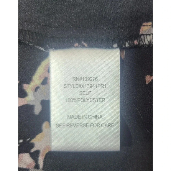 Daniel Rainn Sleeveless Top Tunic Blouse Women's 1X Black Mauve Gray Hi-Low Hem - Picture 7 of 7